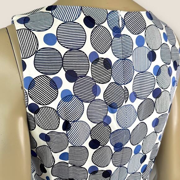 Anne Klein Sleeveless Polka Dot Pleated Fit Flare Tie Belt Sheath Dress Size 6 - Picture 11 of 16